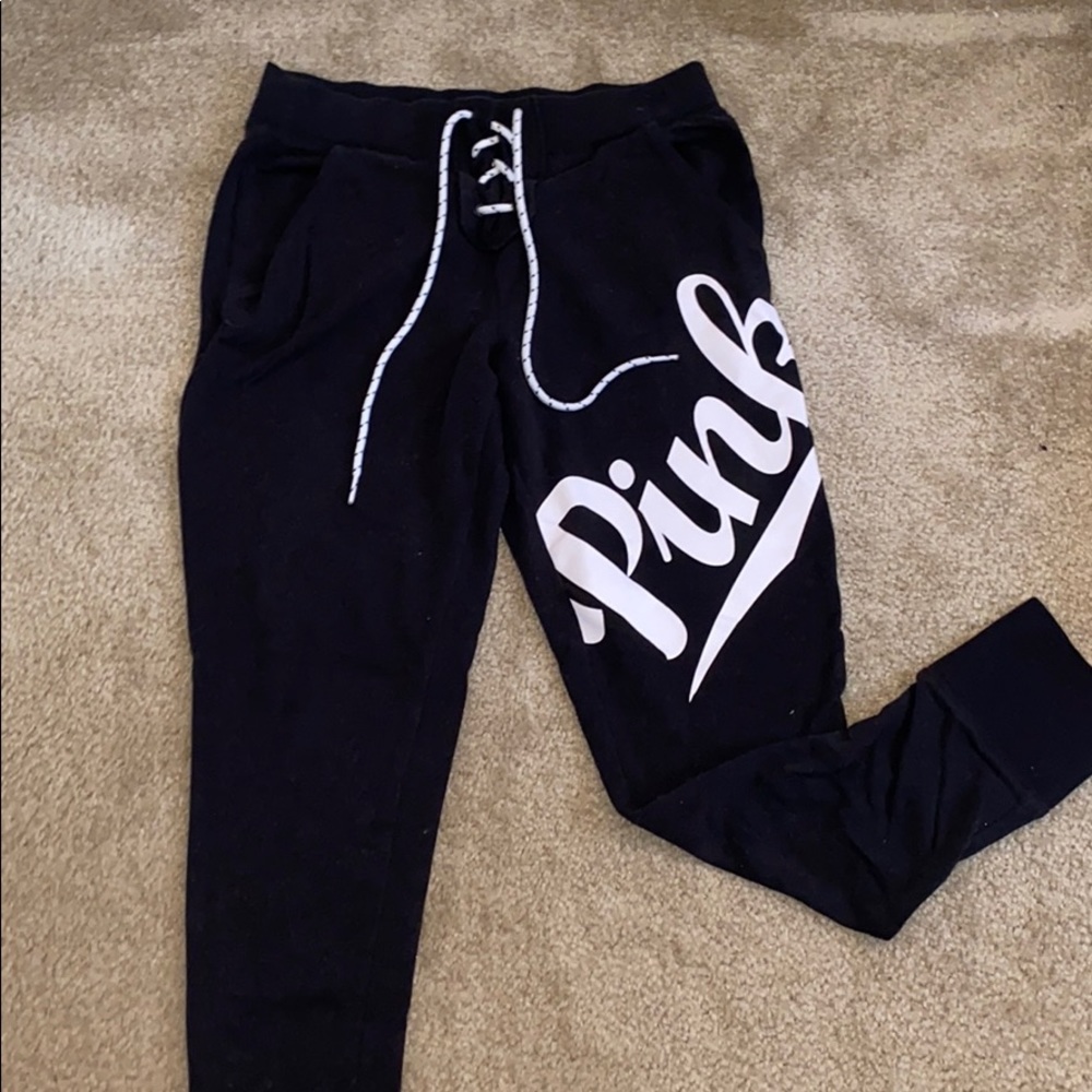 Victoria secret pink black sweatpants